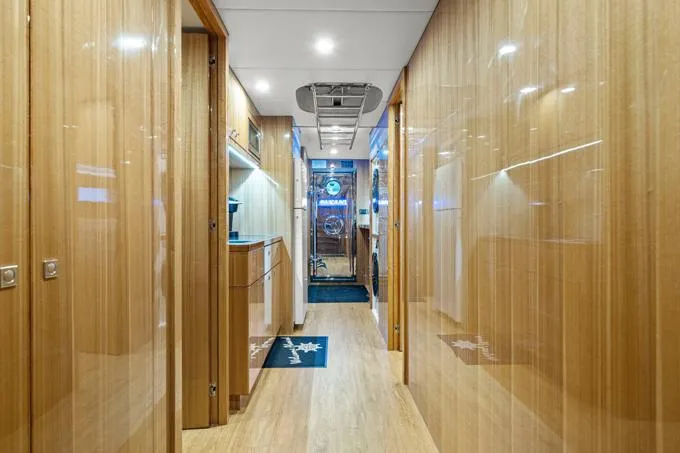 Obsession Yacht Photos Pics Crew Entrance from Swim Platform