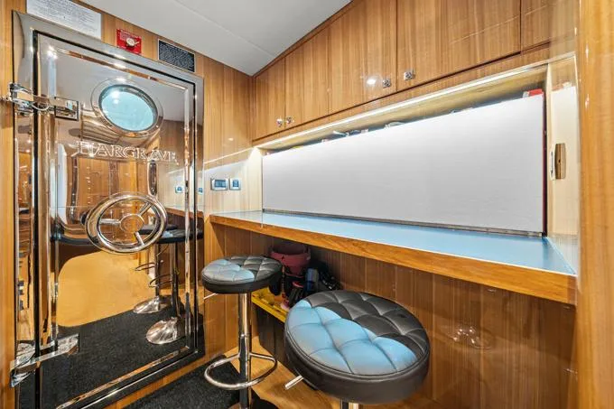 Obsession Yacht Photos Pics Bar Area Workshop Folded