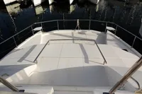 2017 Leopard 43 Powercat deck view at marina.