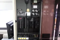 Electrical control panel of a 2017 Leopard 43 Powercat boat.