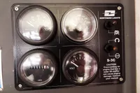 2017 Leopard 43 Powercat engine control panel with gauges and Northern Lights S-3C system.