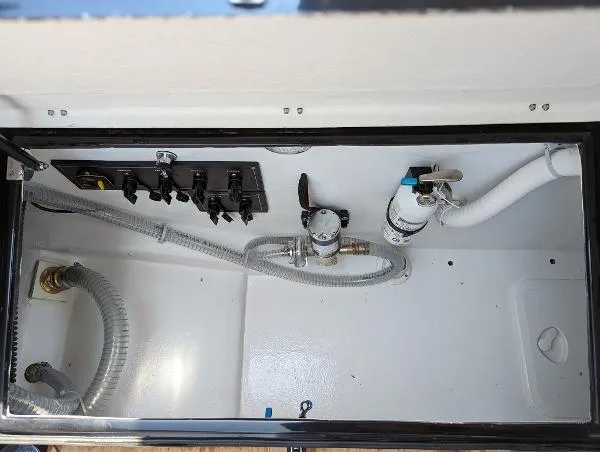  Yacht Photos Pics Interior view of 2021 Panamera Yacht PY 100 plumbing system.