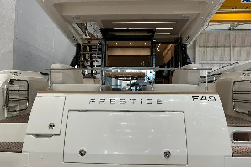  Yacht Photos Pics Luxury yacht Prestige F4.9, 2026 model, featuring elegant design and modern amenities.