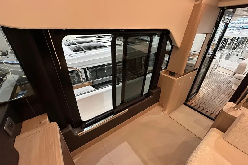  Yacht Photos Pics Interior view of 2026 Prestige F4.9 yacht, featuring modern design and spacious layout.