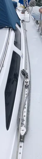 Papa Bob Yacht Photos Pics Deck view of a 1996 Catalina 42 MkII sailboat with rigging details.