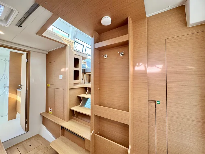 Sea SeÑora Yacht Photos Pics Interior of 2023 Excess 12 yacht with wooden finish and modern design.