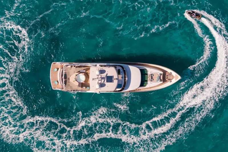 Mr & Mrs Smith Yacht Photos Pics Aerial view