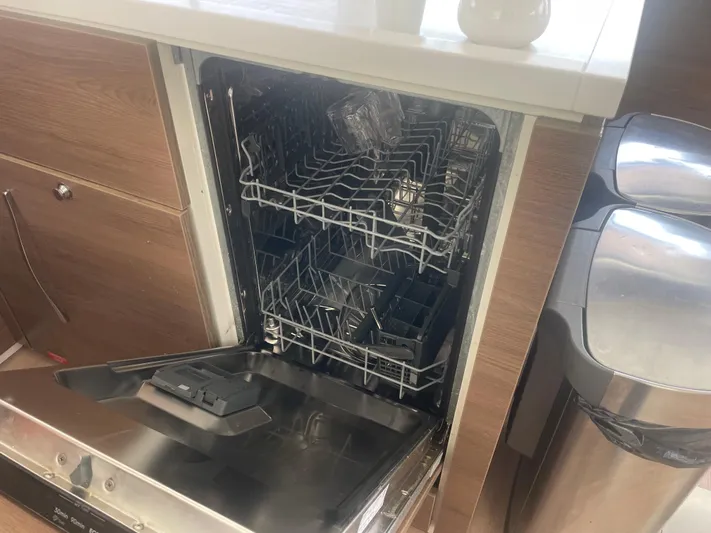 Yacht Photos Pics Open Bali 5.4 dishwasher in modern kitchen, 2023 model.