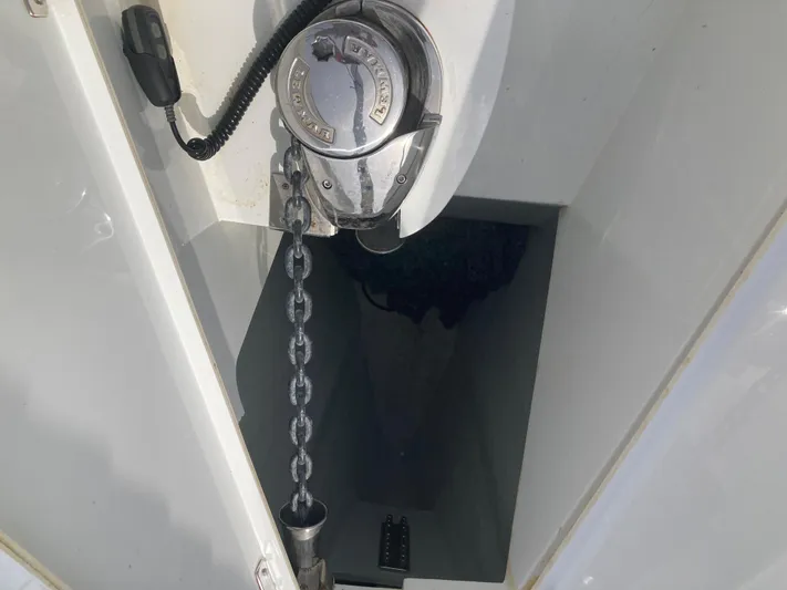  Yacht Photos Pics Anchor windlass system on a 2022 Solaris 55 yacht.