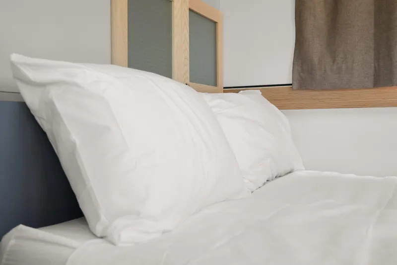  Yacht Photos Pics Cozy bedroom interior in 2024 Navisyo Homes 28' NAVIS V.08 model.