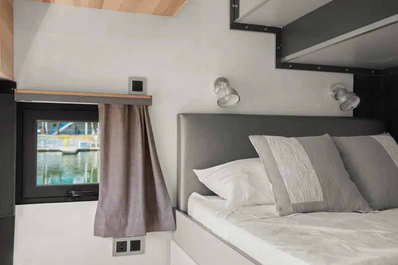 Yacht Photos Pics Modern bedroom interior in 2024 Navisyo Homes 28' NAVIS V.08 houseboat.