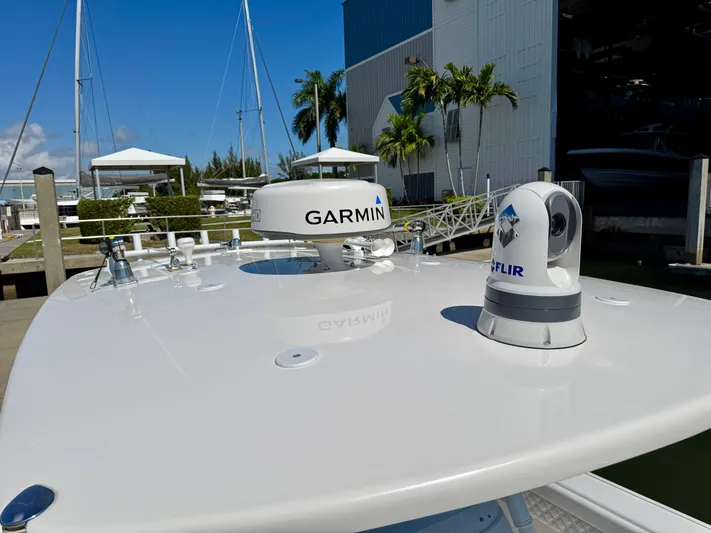  Yacht Photos Pics 2017 Intrepid 375 Center Console with Garmin and FLIR equipment on deck.