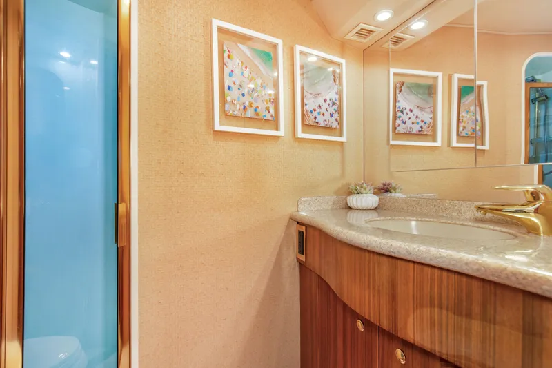 It Don't Matta Yacht Photos Pics 2005 Viking 61 Enclosed Bridge _It Don_t Matta_ Forward Head