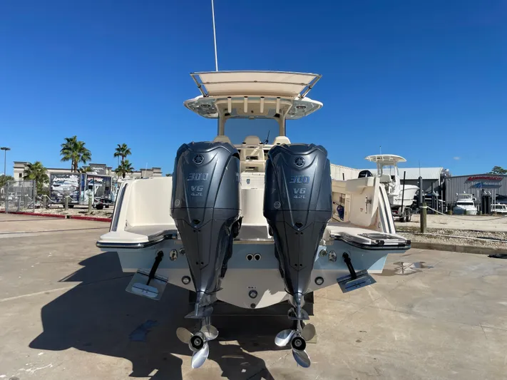  Yacht Photos Pics Grady-White Canyon 326 boat with dual outboard engines, year 2023.