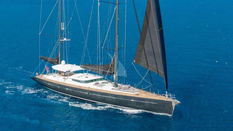 Atl 864 Yacht Photos Pics Sailing yacht on blue ocean, Marc Lombard 33m Design, 1998 model.
