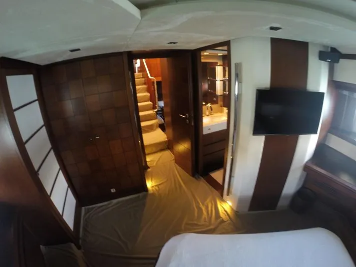  Yacht Photos Pics Luxurious interior of 2008 Azimut 95 yacht with modern furnishings and elegant design.