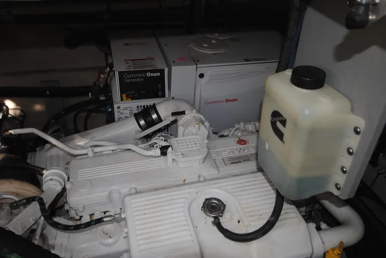  Yacht Photos Pics Engine room of 2017 Sea Ray Sundancer 510 with Cummins Onan generator.