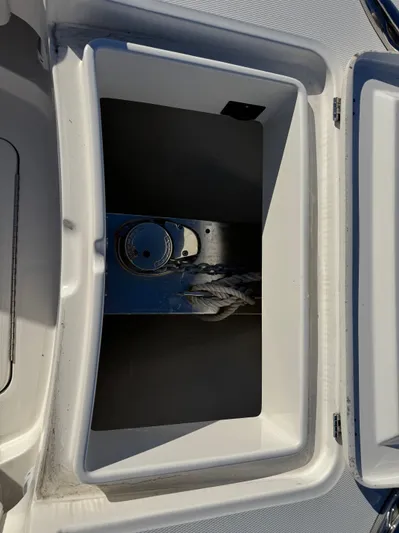 Temp Tag Yacht Photos Pics Anchor locker of a 2022 Regulator 31 boat.