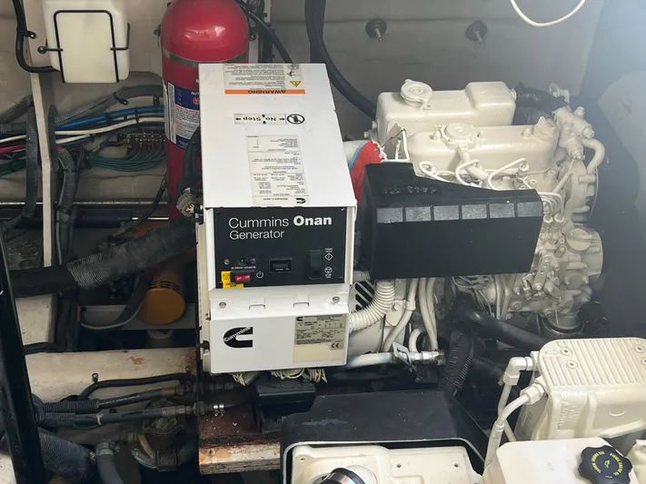  Yacht Photos Pics Cummins Onan generator in 2013 Sea Ray 410 Sundancer engine room.