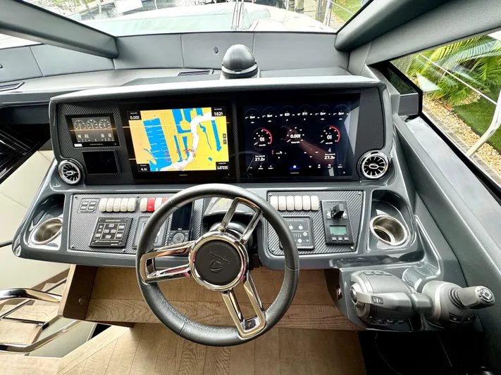 Self Made Yacht Photos Pics Main Helm w/ Volvo Engine Control & JoyStick