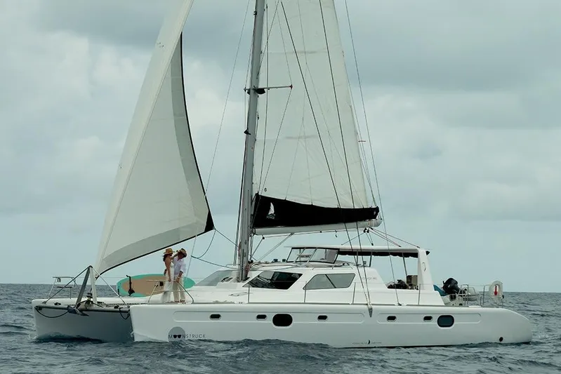 Moonstruck Yacht Photos Pics 2018 Voyage Yachts VOYAGE 480 sailing on open sea under cloudy skies.