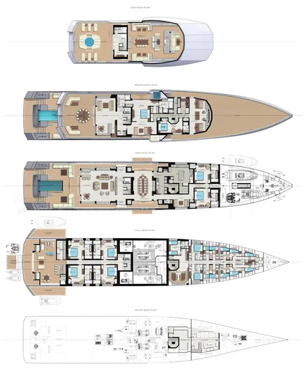 Project Metaverse Yacht Photos Pics Deck plans of Delta Gregory C Marshall 63m NFT yacht, 2027 model.