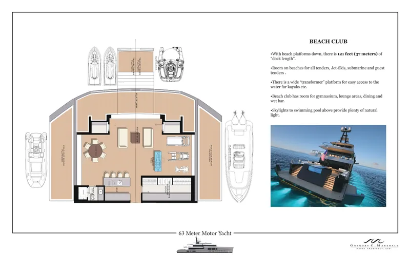 Project Metaverse Yacht Photos Pics Floor plan and features of the 2027 Delta Gregory C Marshall 63m NFT yacht.