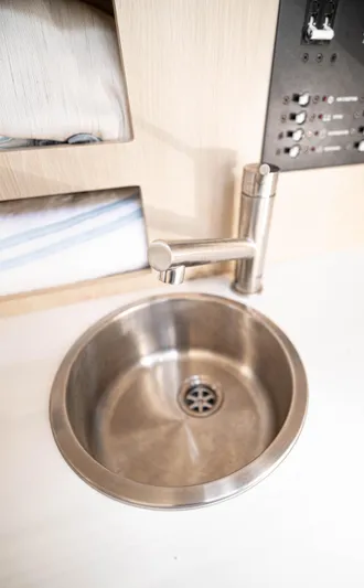  Yacht Photos Pics Stainless steel sink in 2023 Regal 26 XO boat interior.