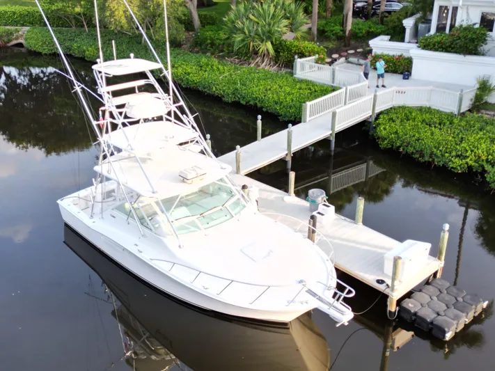 Special K Yacht Photos Pics Cabo 36 SPECIAL K - Aerial Bow at Dock