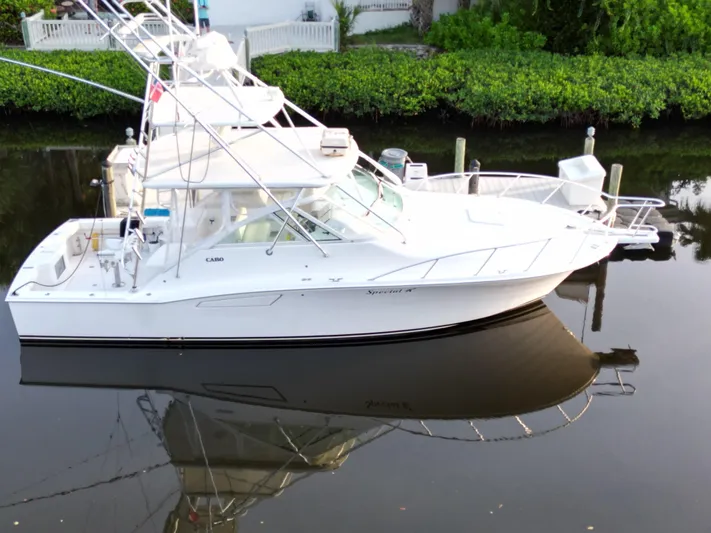 Special K Yacht Photos Pics Cabo 36 SPECIAL K - Starboard At Dock Aerial Shot