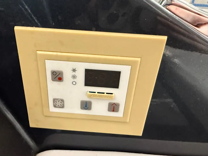  Yacht Photos Pics Control panel on a 2017 Formula 370 FX boat dashboard.