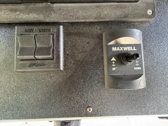 Thunderbolt Yacht Photos Pics Control panel with Maxwell switch and buttons on a 1988 Riviera Convertible.