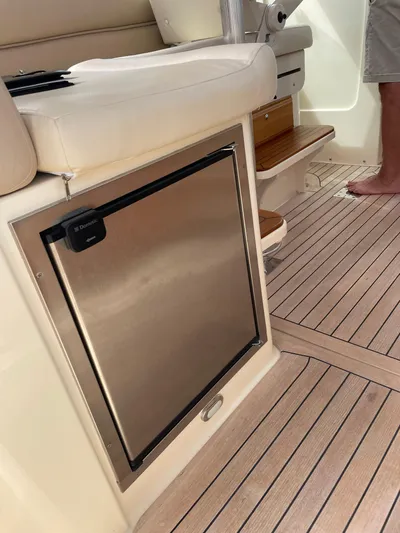 Tess Yacht Photos Pics Helm deck fridge