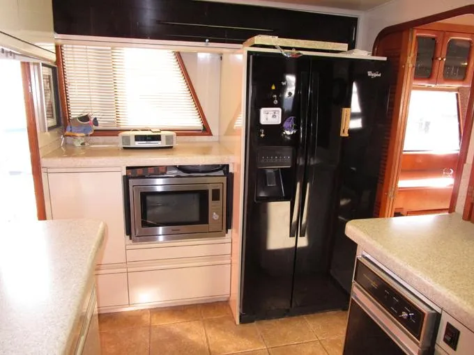 Sunset Drifter Yacht Photos Pics Galley to Stbd.