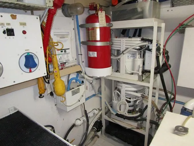 Sunset Drifter Yacht Photos Pics Forward of Starboard Engine