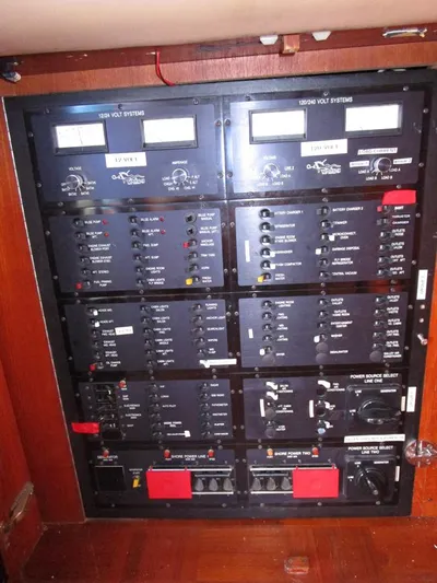 Sunset Drifter Yacht Photos Pics Pilothouse Electrical Panel