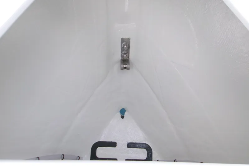  Yacht Photos Pics Interior view of 2026 Contender 28 Tournament boat's storage compartment.