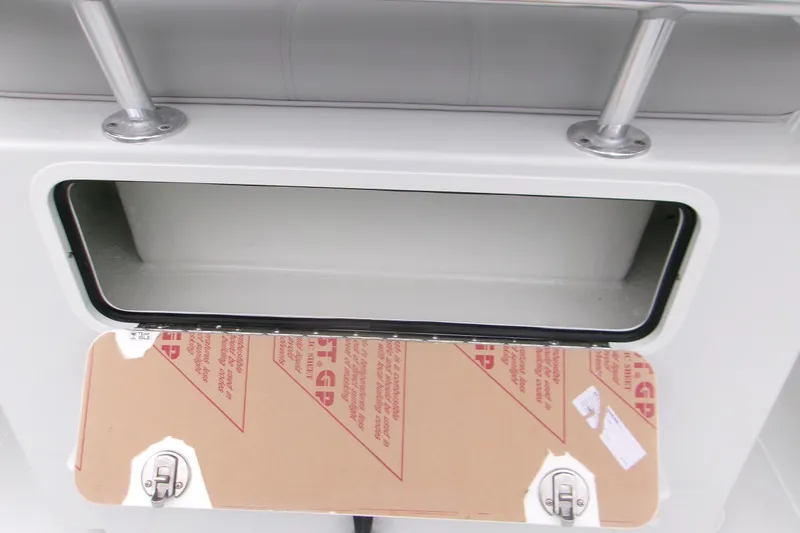  Yacht Photos Pics Open storage compartment on 2026 Contender 28 Tournament boat.