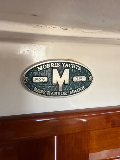 Bolero Yacht Photos Pics Plaque of Morris Yachts M29, Bass Harbor, Maine, 2012 model.