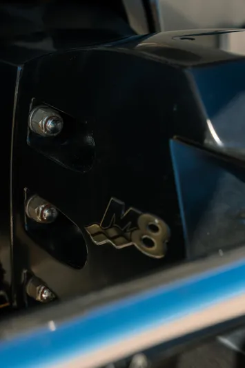  Yacht Photos Pics Close-up of 2017 Cigarette 50 Marauder M8 engine detail.