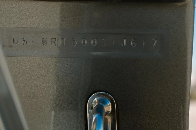  Yacht Photos Pics 2017 Cigarette 50 Marauder hull identification number (HIN) close-up.