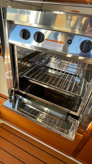 Yacht Photos Pics Stainless steel oven in 2023 Ranger Tugs R-27 boat interior.