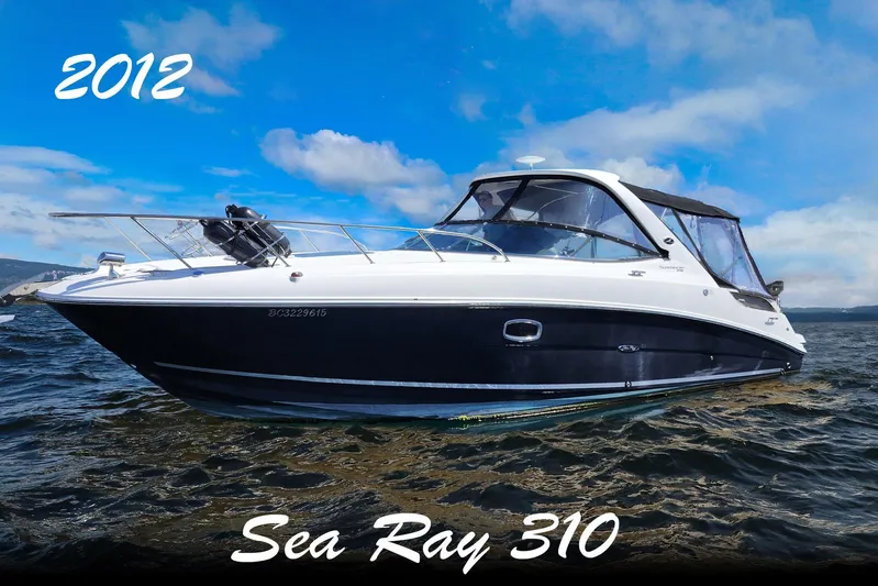 St Babyn Yacht Photos Pics 2012 Sea Ray Sundancer 310 boat on water under blue sky.