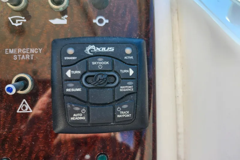 St Babyn Yacht Photos Pics Control panel of a 2012 Sea Ray Sundancer 310 boat with Axius system.