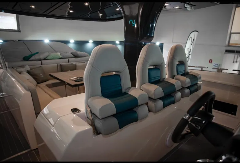  Yacht Photos Pics Luxurious interior of the 2025 Nassima Yacht N40 with plush seating and modern design.