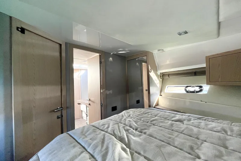  Yacht Photos Pics Interior cabin of 2024 Sessa Marine C38 yacht, featuring modern design and natural light.