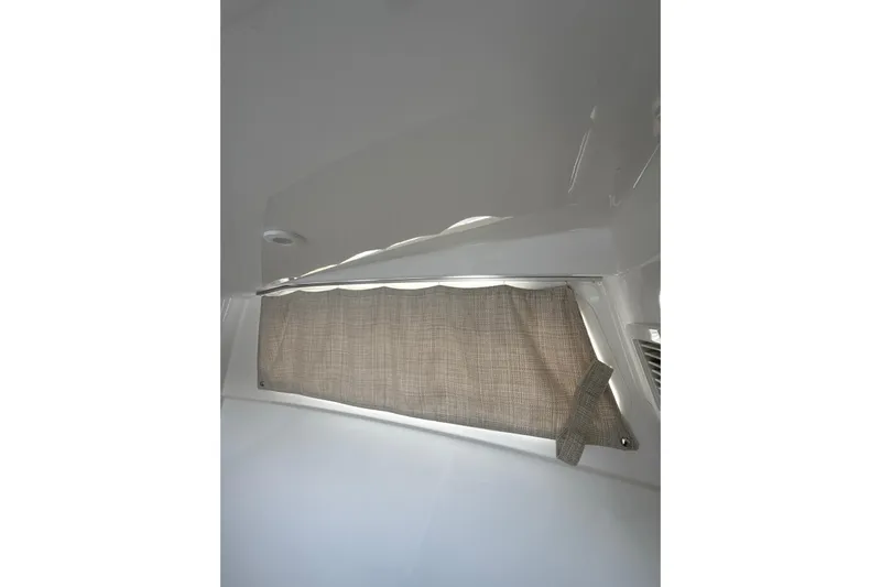 Scungilli Yacht Photos Pics 2023 Sportsman Open 352 Center Console interior with window shade.