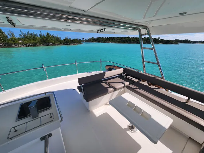 Salty Mitches Yacht Photos Pics Leopard 51 Powercat 2016 yacht with luxurious seating overlooking turquoise waters.