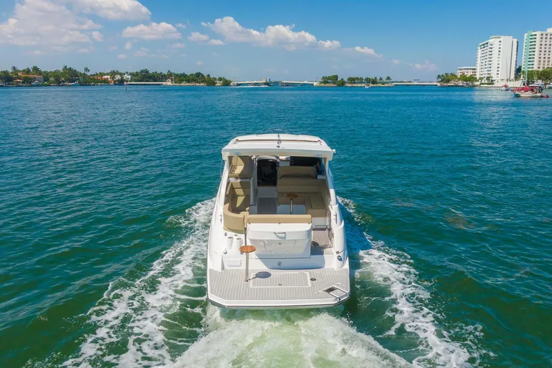  Yacht Photos Pics Luxury Hanover 375 yacht cruising on clear blue waters, 2026 model.