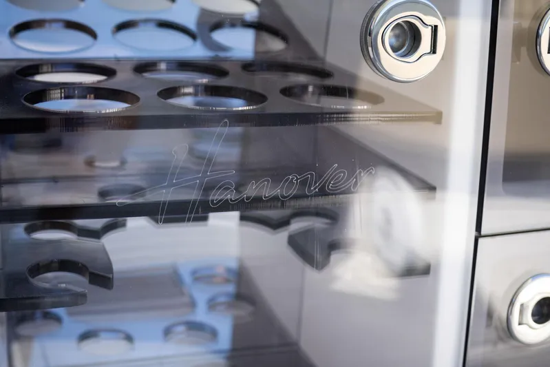  Yacht Photos Pics Close-up of Hanover 375 vending machine interior, showcasing sleek design and modern features, 2026 model.